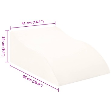 vidaXL Μαξιλάρι Ποδιών Λευκό 68 x 41 x 24 εκ PU Αφρός