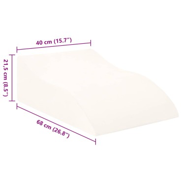 vidaXL Μαξιλάρι Ποδιών Λευκό 68 x 40 x 21,5 εκ PU Αφρός