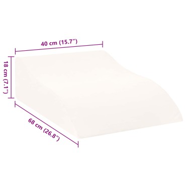 vidaXL Μαξιλάρι Ποδιών Λευκό 68 x 40 x 18 εκ. PU Αφρός