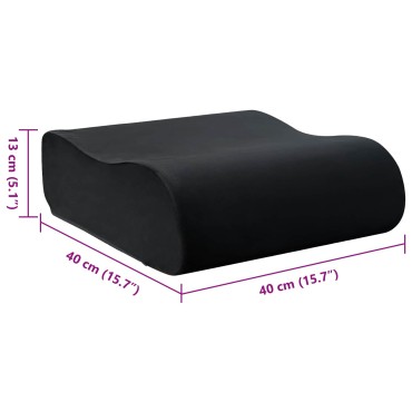 vidaXL Μαξιλάρια Καθίσματος Μονόχρωμο Μαύρο 40 x 40 x 13 cm PU Αφρός