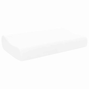 vidaXL Μαξιλάρι Ύπνου Μονόχρωμο Λευκό 60 x 37 x 12,5 εκ Αφρός Μνήμης