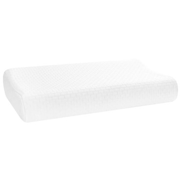 vidaXL Μαξιλάρι Ύπνου Μονόχρωμο Λευκό 57 x 37 x 11,5 εκ. Αφρός Μνήμης