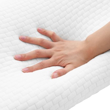 vidaXL Μαξιλάρι Ύπνου Μονόχρωμο Λευκό 50 x 30 x 10,5 εκ Αφρός Μνήμης