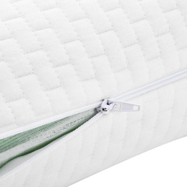 vidaXL Μαξιλάρι Ύπνου Μονόχρωμο Λευκό 60 x 40 x 13 εκ. Αφρός Μνήμης