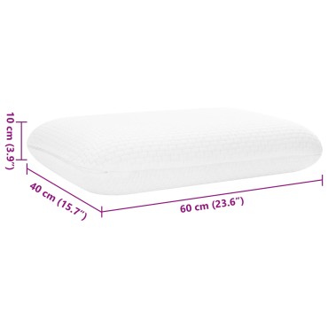 vidaXL Μαξιλάρι Ύπνου 60 x 40 x 10 εκ Αφρός Μνήμης Λευκό
