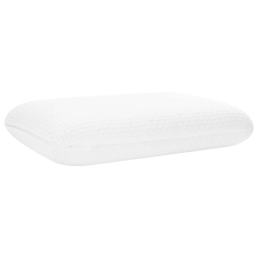 vidaXL Μαξιλάρι Ύπνου Μονόχρωμο Λευκό 74 x 39 x 13 εκ. Αφρός Μνήμης