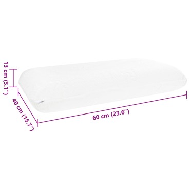 vidaXL Μαξιλάρι Ύπνου Λευκό 60 x 40 x 13 εκ. Τζελ Μνήμης Φόρμα