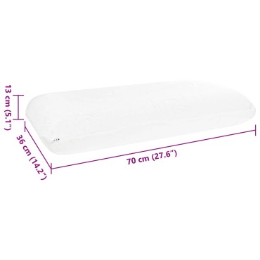 vidaXL Μαξιλάρι Ύπνου Λευκό 70 x 36 x 13 εκ Τζελ Μνήμης Φόρμα