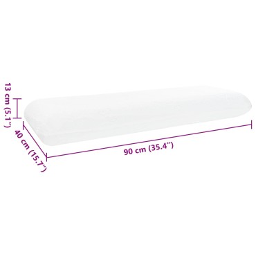vidaXL Μαξιλάρι Ύπνου Λευκό 90 x 40 x 13 εκ Τζελ Μνήμης Φόρμα