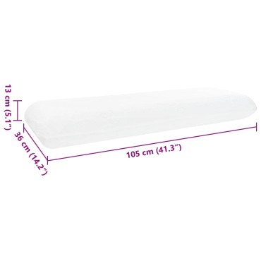 vidaXL Μαξιλάρι Ύπνου Λευκό 105 x 36 x 13 εκ Τζελ Μνήμης Φόρμα