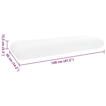 vidaXL Μαξιλάρι Ύπνου Λευκό 120 x 36 x 13 εκ Τζελ Μνήμης Φόρμα