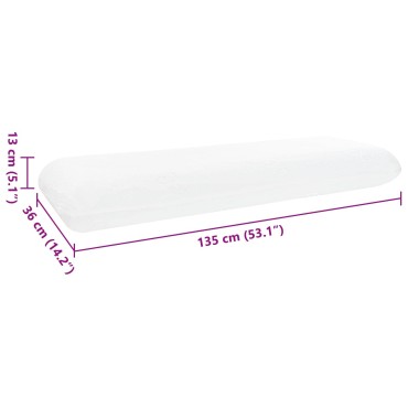 vidaXL Μαξιλάρι Ύπνου Λευκό 135 x 36 x 13 εκ Τζελ Μνήμης Φόρμα