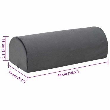 vidaXL Μαξιλάρι Στήριξης Ποδιών Γκρι 42 x 18 x 13 εκ PU Αφρός