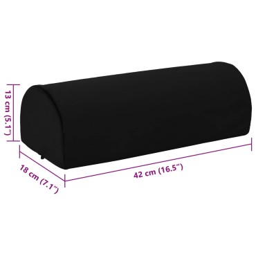 vidaXL Μαξιλάρι Στήριξης Ποδιών Μαύρο 42 x 18 x 13 εκ PU Αφρός