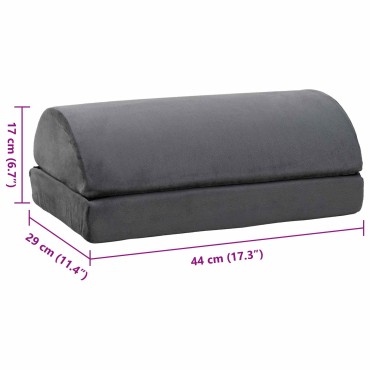 vidaXL Μονόχρωμο Γκρι 44 x 29 x 17 εκ. PU Αφρός