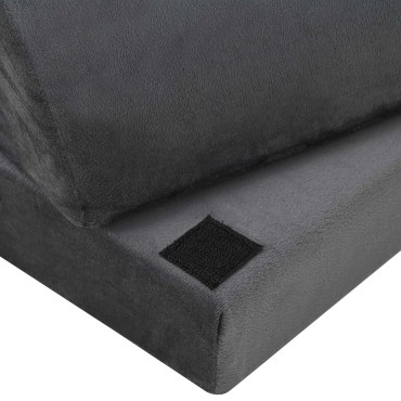 vidaXL Μονόχρωμο Γκρι 44 x 29 x 17 εκ. PU Αφρός