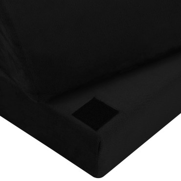 vidaXL Μονόχρωμο Μαύρο 44 x 29 x 17 εκ. PU Αφρός