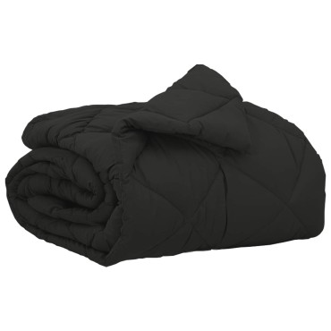 vidaXL Κουβέρτα ολόκληρου του χρόνου Μαύρο 135 x 200 cm Μικροΐνες