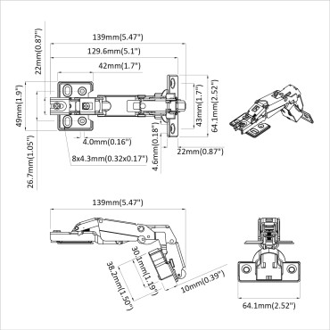 vidaXL Άξονας 126 τμχ. Νίκελ 139 x 64,1 x 10 χλμ Σίδερο