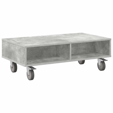 vidaXL Κομοδίνο με τροχούς Σκυρόδεμα Γκρι 90x50x30cm 1 τεμ.