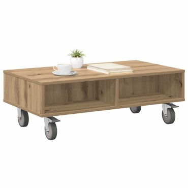 vidaXL Κομοδίνο με τροχούς Artisan Oak 90x50x30cm 1 τεμ.