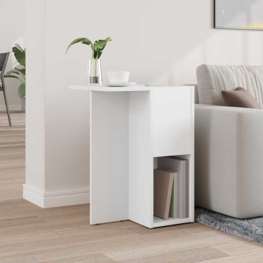 vidaXL End Table Λευκό 35x40x55cm Επεξεργασμένο Ξύλο