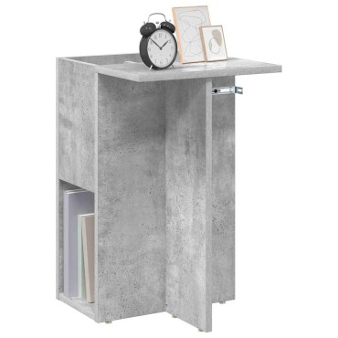 vidaXL End Table Σκυρόδεμα Γκρι 35x40x55cm Επεξεργασμένο Ξύλο
