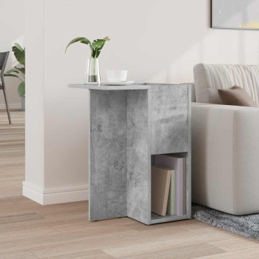 vidaXL End Table Σκυρόδεμα Γκρι 35x40x55cm Επεξεργασμένο Ξύλο