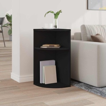 vidaXL End Table 29,5x29,5x60cm Επεξεργασμένο Ξύλο Μαύρο