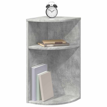 vidaXL End Table 29,5x29,5x60cm Επεξεργασμένο Ξύλο Σκυρόδεμα Γκρι