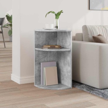 vidaXL End Table 29,5x29,5x60cm Επεξεργασμένο Ξύλο Σκυρόδεμα Γκρι