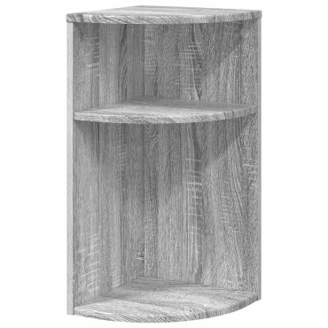 vidaXL End Table 29,5x29,5x60cm Επεξεργασμένο Ξύλο Γκρίζο Σονομα