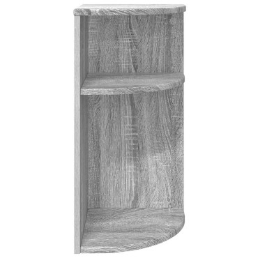 vidaXL End Table 29,5x29,5x60cm Επεξεργασμένο Ξύλο Γκρίζο Σονομα