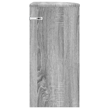vidaXL End Table 29,5x29,5x60cm Επεξεργασμένο Ξύλο Γκρίζο Σονομα