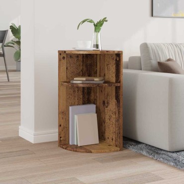 vidaXL End Table Παλιό ξύλο 29,6x29,6x60cm Επεξεργασμένο Ξύλο