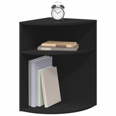 vidaXL End Table Μαύρο 39,7x39,7x60cm Επεξεργασμένο Ξύλο