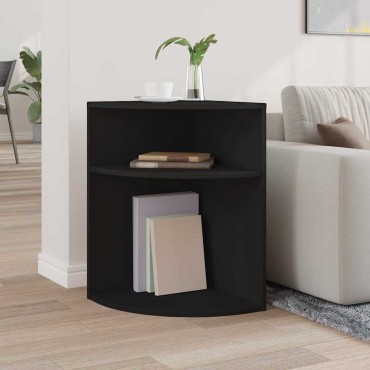 vidaXL End Table Μαύρο 39,7x39,7x60cm Επεξεργασμένο Ξύλο