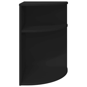 vidaXL End Table Μαύρο 39,7x39,7x60cm Επεξεργασμένο Ξύλο