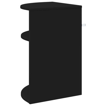 vidaXL End Table Μαύρο 39,7x39,7x60cm Επεξεργασμένο Ξύλο