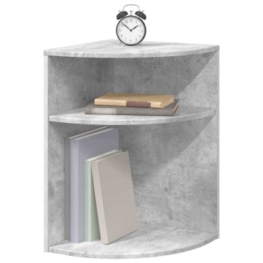 vidaXL End Table 39,5x39,5x60cm Επεξεργασμένο Ξύλο Σκυρόδεμα Γκρι