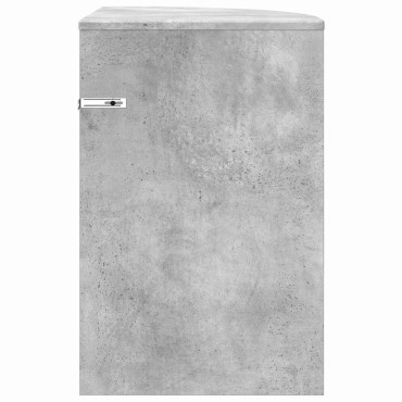 vidaXL End Table 39,5x39,5x60cm Επεξεργασμένο Ξύλο Σκυρόδεμα Γκρι