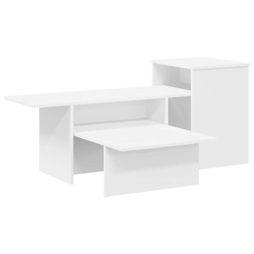 vidaXL Τραπέζι κονσόλας Λευκό 91,5x35x38,5cm Επεξεργασμένο Ξύλο