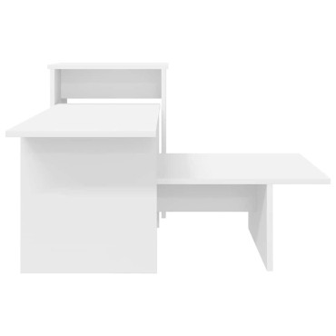 vidaXL Τραπέζι κονσόλας Λευκό 91,5x35x38,5cm Επεξεργασμένο Ξύλο