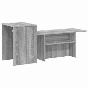 vidaXL Τραπέζι κονσόλας Γκρίζο Σονομα 91,5x35x38,5 εκ