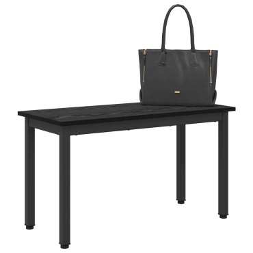 vidaXL παγκάκι Μαύρη Οξυά 80x35x45cm Επεξεργασμένο Ξύλο