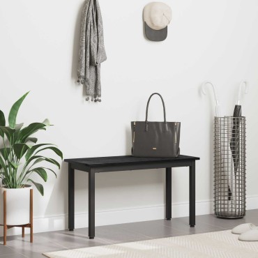 vidaXL παγκάκι Μαύρη Οξυά 80x35x45cm Επεξεργασμένο Ξύλο