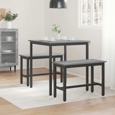 vidaXL Τραπεζαρίες 70x70x75cm ΜΕΤΑΛΛΟ τετράγωνο