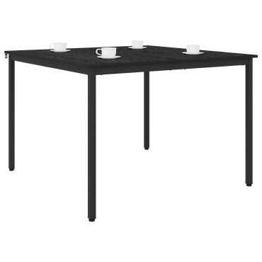 vidaXL Τραπεζαρίες 110x110x75cm Επεξεργασμένο Ξύλο Μαύρη Δρυς
