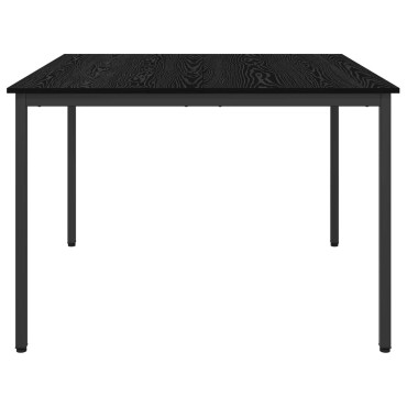 vidaXL Τραπεζαρίες 110x110x75cm Επεξεργασμένο Ξύλο Μαύρη Δρυς
