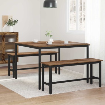 vidaXL Τραπεζαρίες 110x110x75cm Επεξεργασμένο Ξύλο